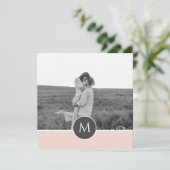 Minimale Pastel roze, persoonlijke naam & foto (Staand voorkant)