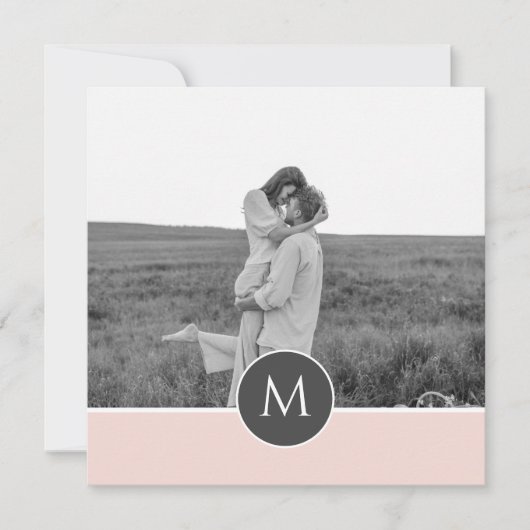 Minimale Pastel roze, persoonlijke naam & foto (Voorkant)