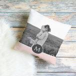 Minimale Pastel roze, persoonlijke naam & foto Buitenkussen<br><div class="desc">Minimale Pastel roze,  persoonlijke naam & foto</div>