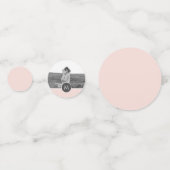 Minimale Pastel roze, persoonlijke naam & foto Confetti (Achterkanten)