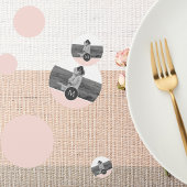 Minimale Pastel roze, persoonlijke naam & foto Confetti