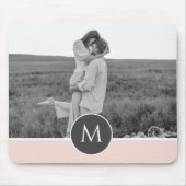 Minimale Pastel roze, persoonlijke naam & foto Muismat (Voorkant)