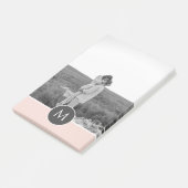 Minimale Pastel roze, persoonlijke naam & foto Post-it® Notes (Schuin)