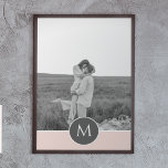 Minimale Pastel roze, persoonlijke naam & foto Poster<br><div class="desc">Minimale Pastel roze,  persoonlijke naam & foto</div>