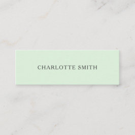 Minimale pastelgroene moderne visitekaartjes
