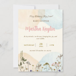 Minimale Pastelkleur Baby Shower Uitnodiging
