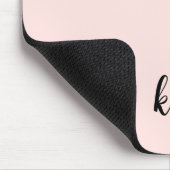Minimale pastelroze monogram beginletters muismat (Hoek)