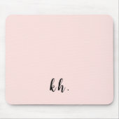 Minimale pastelroze monogram beginletters muismat (Voorkant)