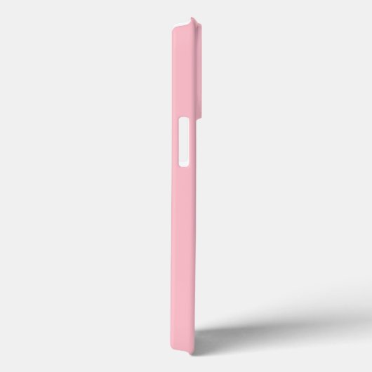 Minimale pastelroze witte aangepaste monogram naam Case-Mate iPhone case (Achterkant / Rechts)
