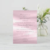 Minimale pastroze Lila parelbruine glitter Kaart (Staand voorkant)