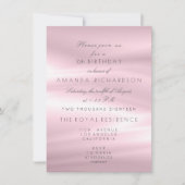 Minimale pastroze Lila parelbruine glitter Kaart (Voorkant)