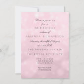 Minimale pastroze roze roze Lila verjaardag Kaart (Voorkant)