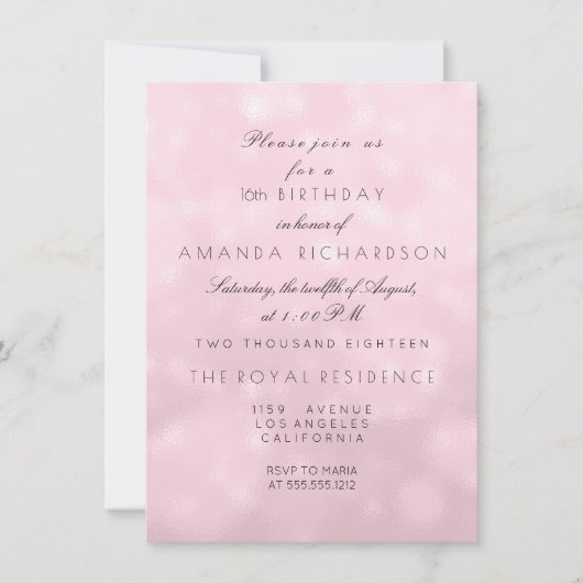 Minimale pastroze roze roze Lila verjaardag Kaart (Voorkant)