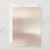 Minimale pastroze roze roze parelbruine glitter kaart (Achterkant)