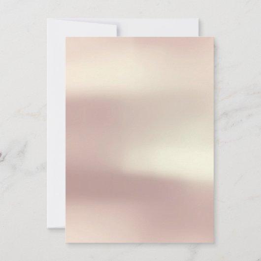 Minimale pastroze roze roze parelbruine glitter kaart (Achterkant)