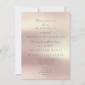 Minimale pastroze roze roze parelbruine glitter kaart (Voorkant)