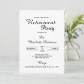 Minimale Pensioenpartij voor zwarte en witte artse Kaart (Staand voorkant)