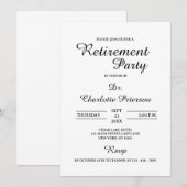 Minimale Pensioenpartij voor zwarte en witte artse Kaart (Voorkant / Achterkant)