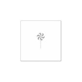 Minimale Pepermunt Swirl Lollypop Rubberstempel (Afrduk)