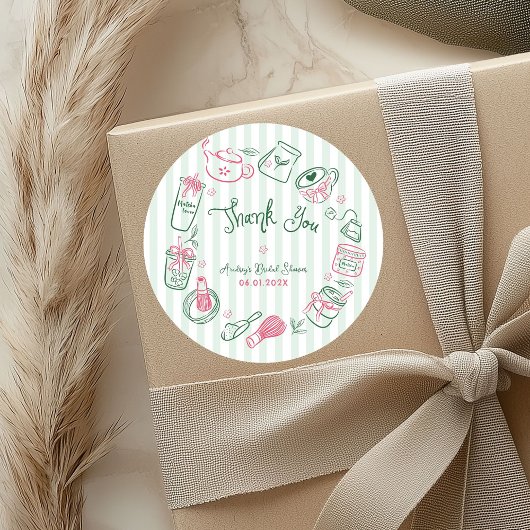 Minimale Perfect Matcha Bruiloft Dank Je Ronde Sticker