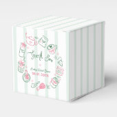 Minimale Perfecte Matcha  Bruidsmeisjesfeest Bedan Bedankdoosjes (Voorkant Zijde)