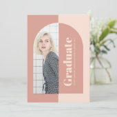 Minimale Persoon met roze pink Fotogradatie Kaart (Staand voorkant)