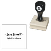 Minimale Persoonlijke Adresstempel – Naam & E-mail Rubberstempel (Gestempeld)