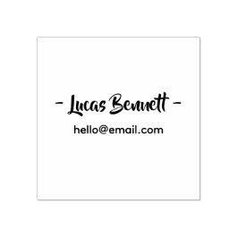 Minimale Persoonlijke Adresstempel – Naam & E-mail Rubberstempel