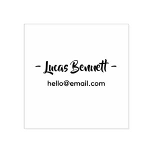 Minimale Persoonlijke Adresstempel – Naam & E-mail Rubberstempel