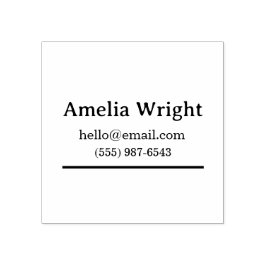 Minimale Persoonlijke Adresstempel Naam, E-mail &  Rubberstempel