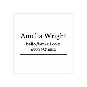 Minimale Persoonlijke Adresstempel Naam, E-mail & Rubberstempel