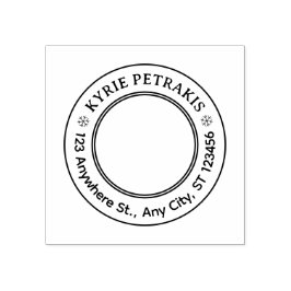 Minimale Persoonlijke Adresstempel – Ronde Naamont Rubberstempel