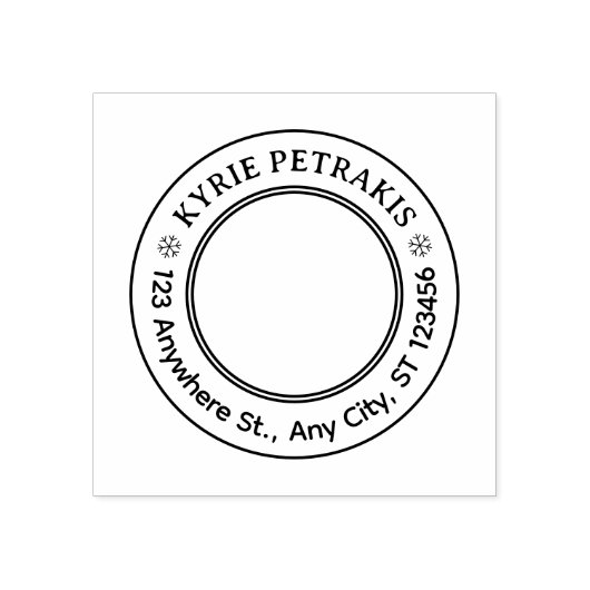 Minimale Persoonlijke Adresstempel – Ronde Naamont Rubberstempel (Afrduk)
