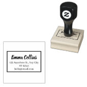 Minimale Persoonlijke Adresstempel – Schoon Adres Rubberstempel (Gestempeld)