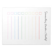 Minimale persoonlijke controlelijst voor regenboog notitieblok (Voorkant)