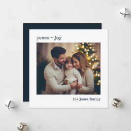 Minimale Persoonlijke Kerstkaart met Foto