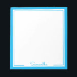 Minimale persoonlijke naam voor kleurenrand notitieblok<br><div class="desc">Eenvoudig en elegant aangepast ontwerp van het notebookscherm. Eenvoudig te gebruiken sjabloon. Typ gewoon in je eigen naam om het zelf te maken. Twee vierkant de stijlontwerp van de Grens met andere beschikbare kleuren. Ideaal voor aangepaste kantoor,  school of persoonlijke kantoorbenodigdheden.</div>