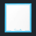 Minimale persoonlijke naam voor kleurenrand notitieblok<br><div class="desc">Eenvoudig en elegant aangepast ontwerp van het notebookscherm. Eenvoudig te gebruiken sjabloon. Typ gewoon in je eigen naam om het zelf te maken. Twee vierkant de stijlontwerp van de Grens met andere beschikbare kleuren. Ideaal voor aangepaste kantoor,  school of persoonlijke kantoorbenodigdheden.</div>