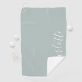 Minimale Persoonlijke naam voor script | Dusty Blu Golfhanddoek (Insitu)
