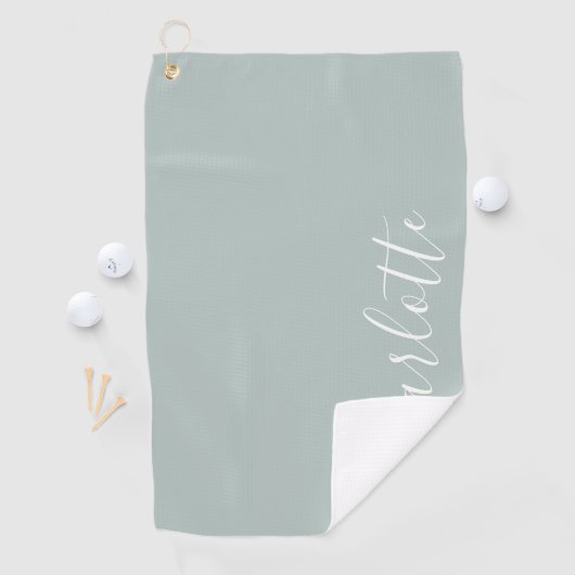 Minimale Persoonlijke naam voor script | Dusty Blu Golfhanddoek (Insitu)