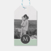 Minimale persoonlijke voornaam en foto bij pasta M Cadeaulabel (Voorkant)