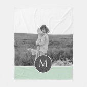 Minimale persoonlijke voornaam en foto bij pasta M Fleece Deken (Voorkant)