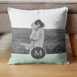 Minimale persoonlijke voornaam en foto bij pasta M Kussen<br><div class="desc">Minimale persoonlijke voornaam en foto bij pasta Mint</div>