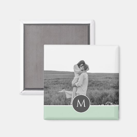 Minimale persoonlijke voornaam en foto bij pasta M Magneet (Voorkant / Achterkant)