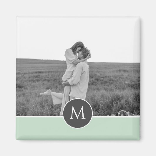 Minimale persoonlijke voornaam en foto bij pasta M Magneet (Voorkant)