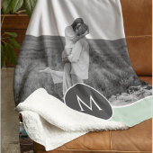 Minimale persoonlijke voornaam en foto bij pasta M Sherpa Deken