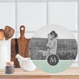 Minimale persoonlijke voornaam en foto bij pasta M Snijplank