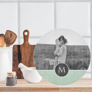 Minimale persoonlijke voornaam en foto bij pasta M Snijplank