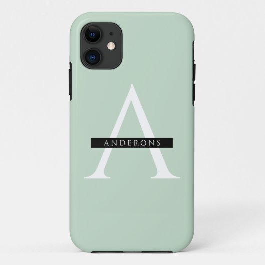 Minimale persoonlijke voornaam pasta Mint Case-Mate iPhone Case (Achterkant)