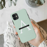 Minimale persoonlijke voornaam pasta Mint Case-Mate iPhone Case<br><div class="desc">Minimale persoonlijke voornaam pasta Mint</div>